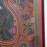 vintage tapestry framed under glass