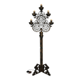 Rare Italian Brutalist floor lamp by Longobard. Italy 1970s