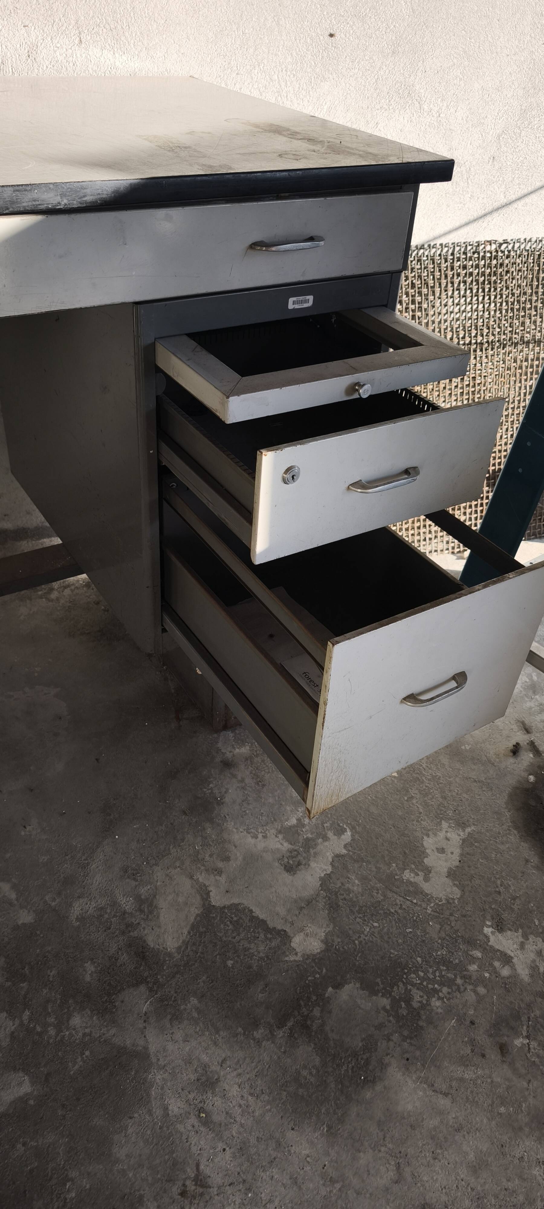 Metal industrial desk