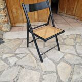 Vintage cane folding chair
