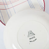 2 plates cap Gien france, model brigitte 1938-1960