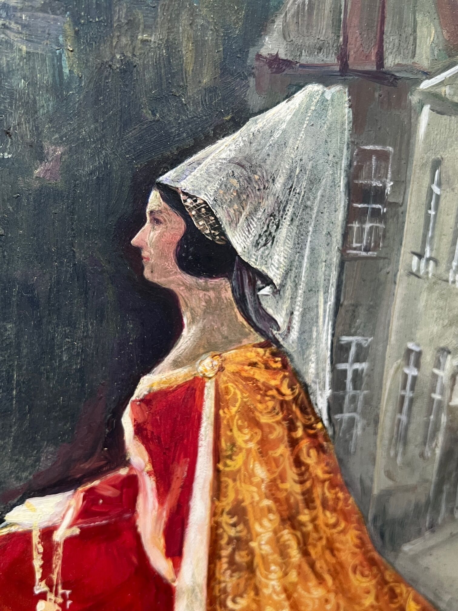 Oil on panel Countess of Flanders