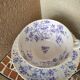 Ancient porcelain cup from eastern France with Mauve Fleurettes