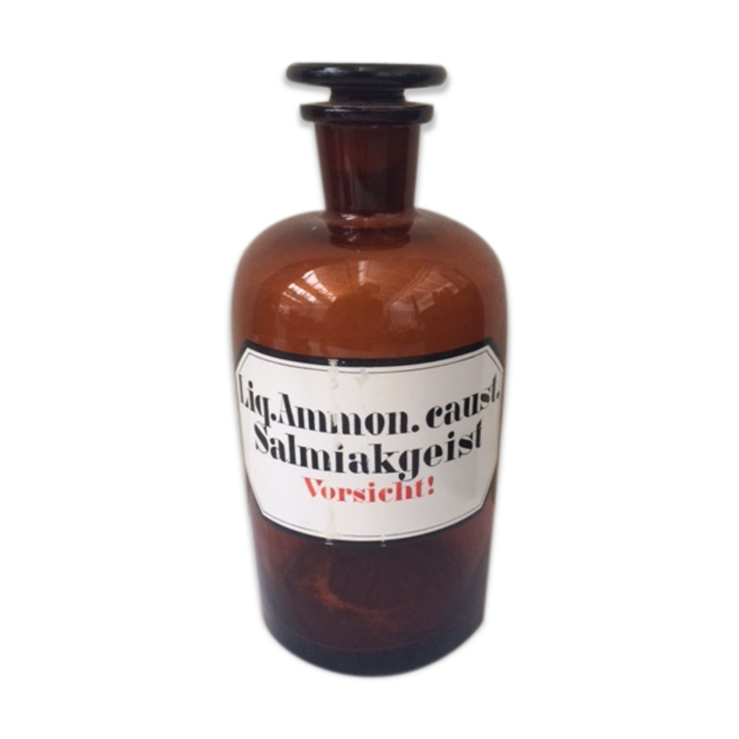 Apothecary bottle, collection pharmacy, amber thick glass
