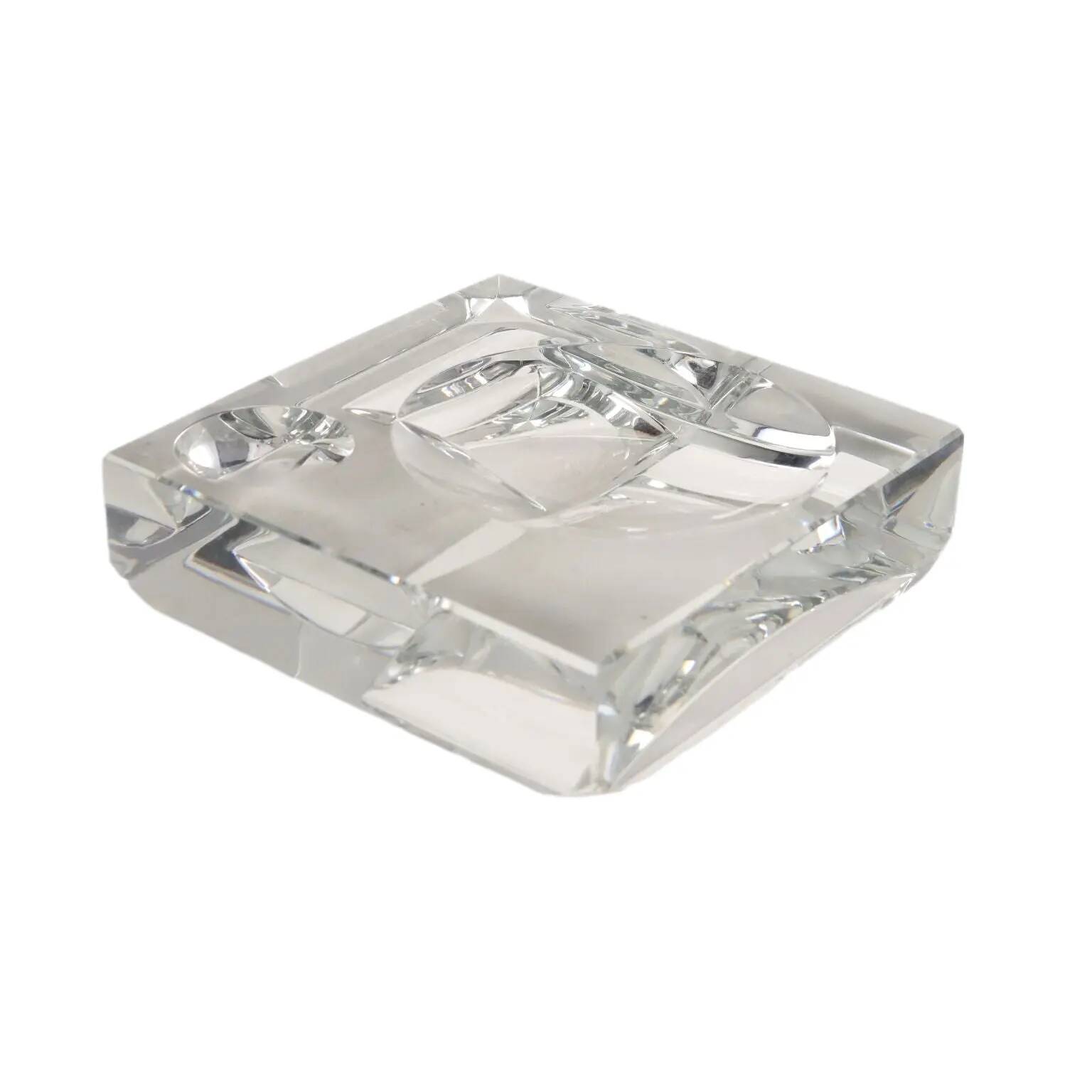 Baccarat crystal vintage plateau, France, 20th century