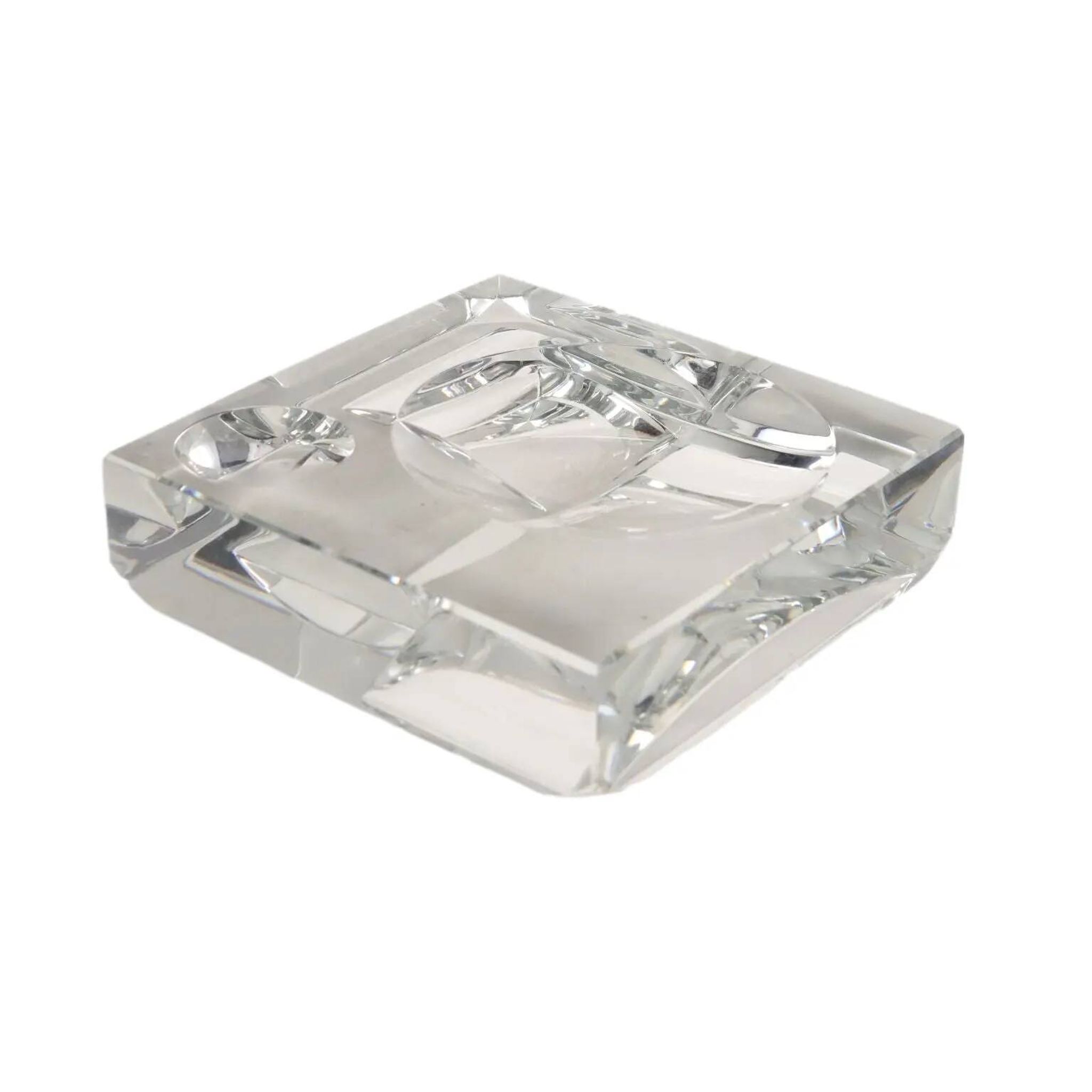 Baccarat crystal vintage plateau, France, 20th century