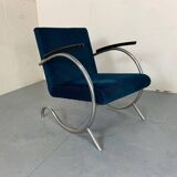 Fauteuil Bauhaus Art Déco en Acier Tubulaire par Jan Schröfer pour Ahrend De Cirkel, 1920s