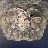 Midcentury glass flush mount, ceiling or wall lamp, Germany, 1970s