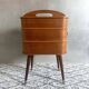 Mid Century sewing box, sewing table, side table, Danish Design, Vintage 60's
