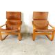Leather Poäng Chairs & Footrest by Noboru Nakamura for IKEA, 1990s