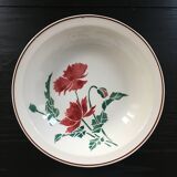 Grand plat creux décor coquelicots