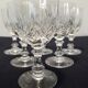 6 baccarat crystal port glasses, circa 1910.