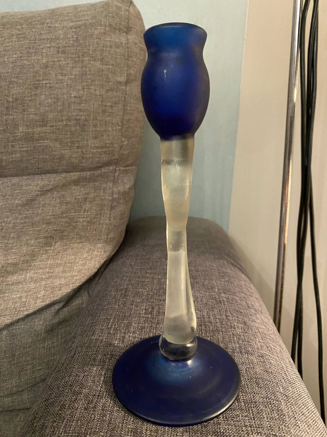 glass candlestick holder