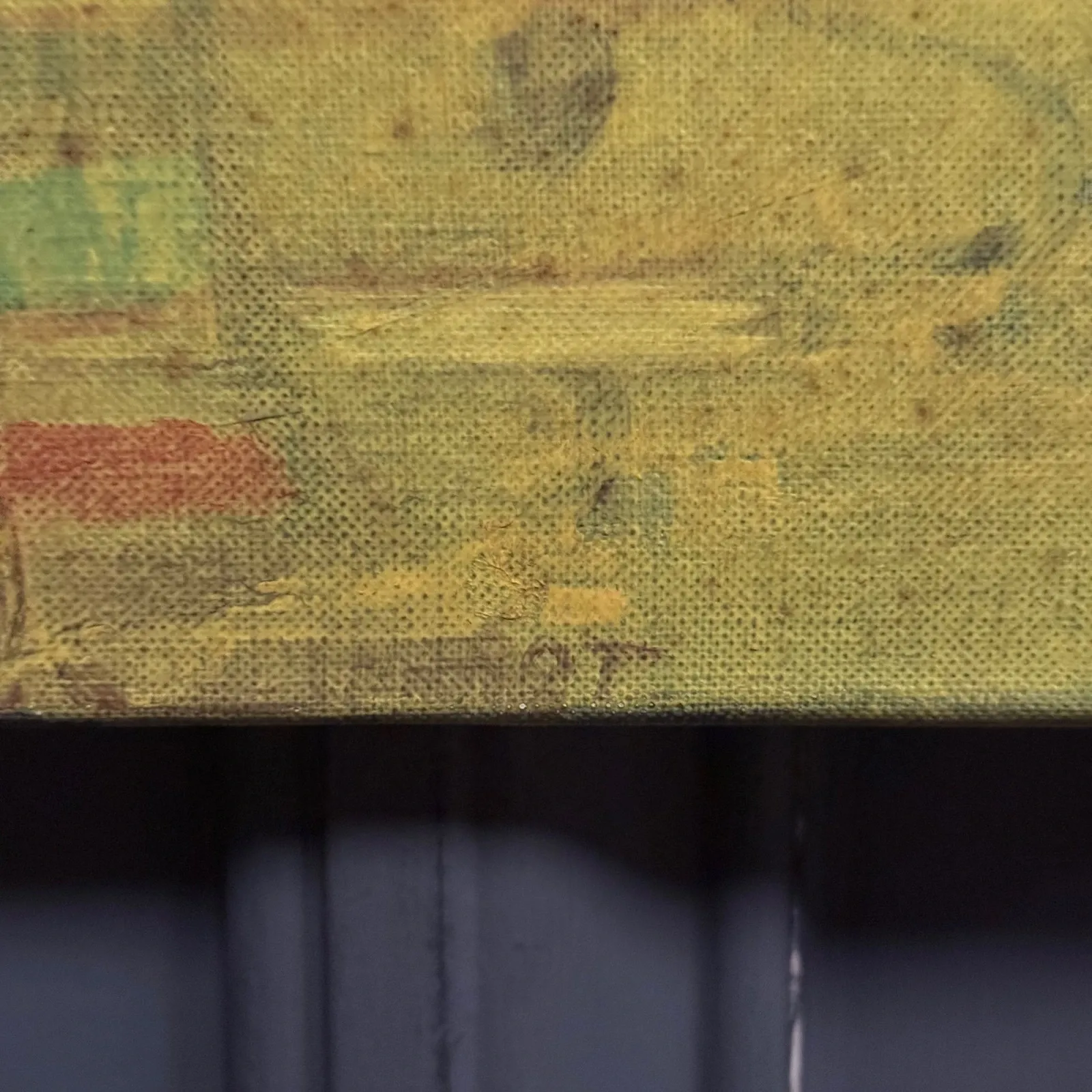 Oil on canvas modern composition by François de Chabot 1960-70