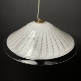 Murano glass pendant lamp, tourbillon, Italy, 1970s
