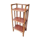Vintage rattan shelf cabinet