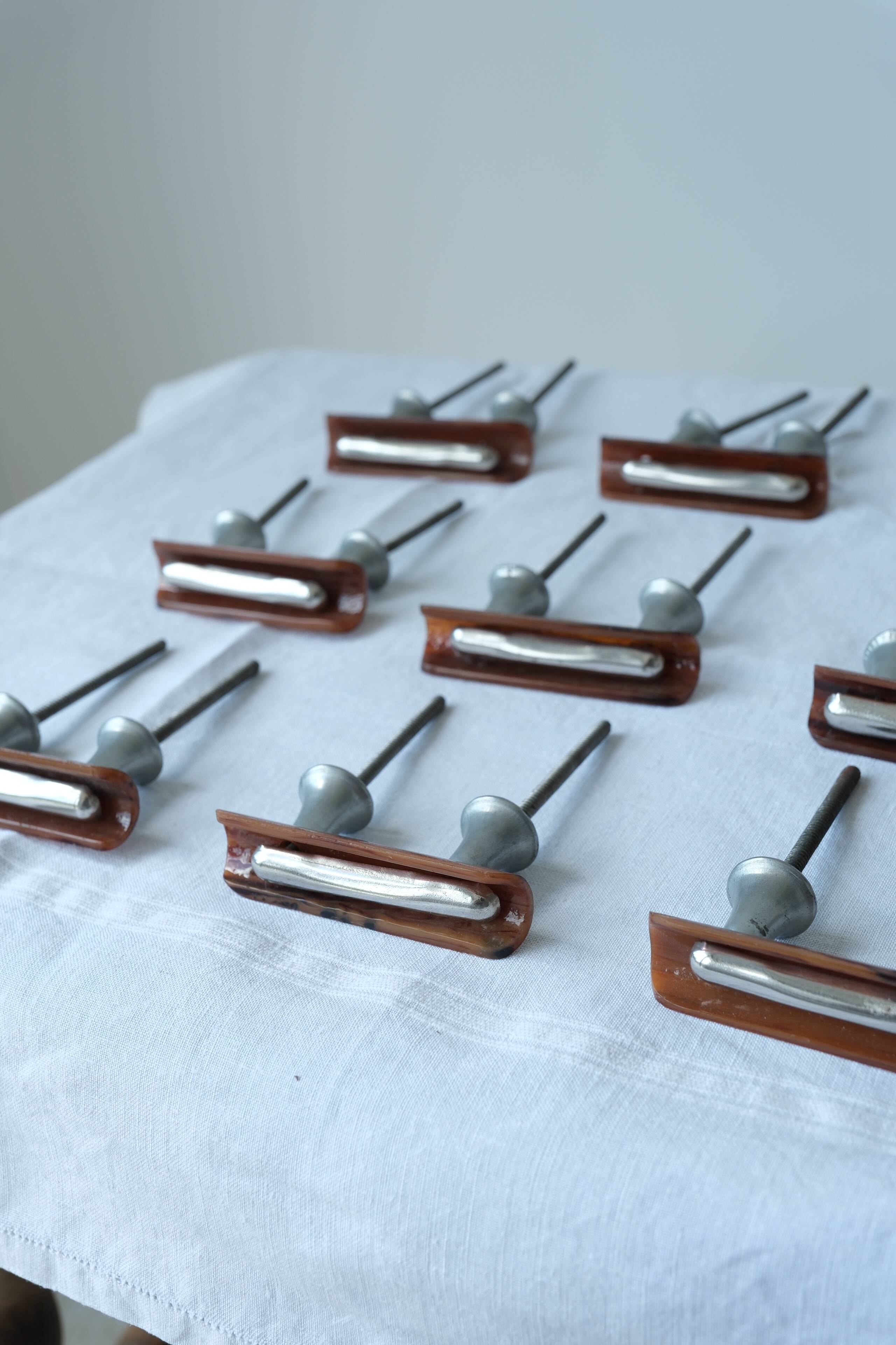 Set of vintage furniture handles