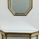 Deknudt mirrored console table and matching octagonal mirror, Belgium, 1980s