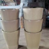 6 verres en grès émaillé