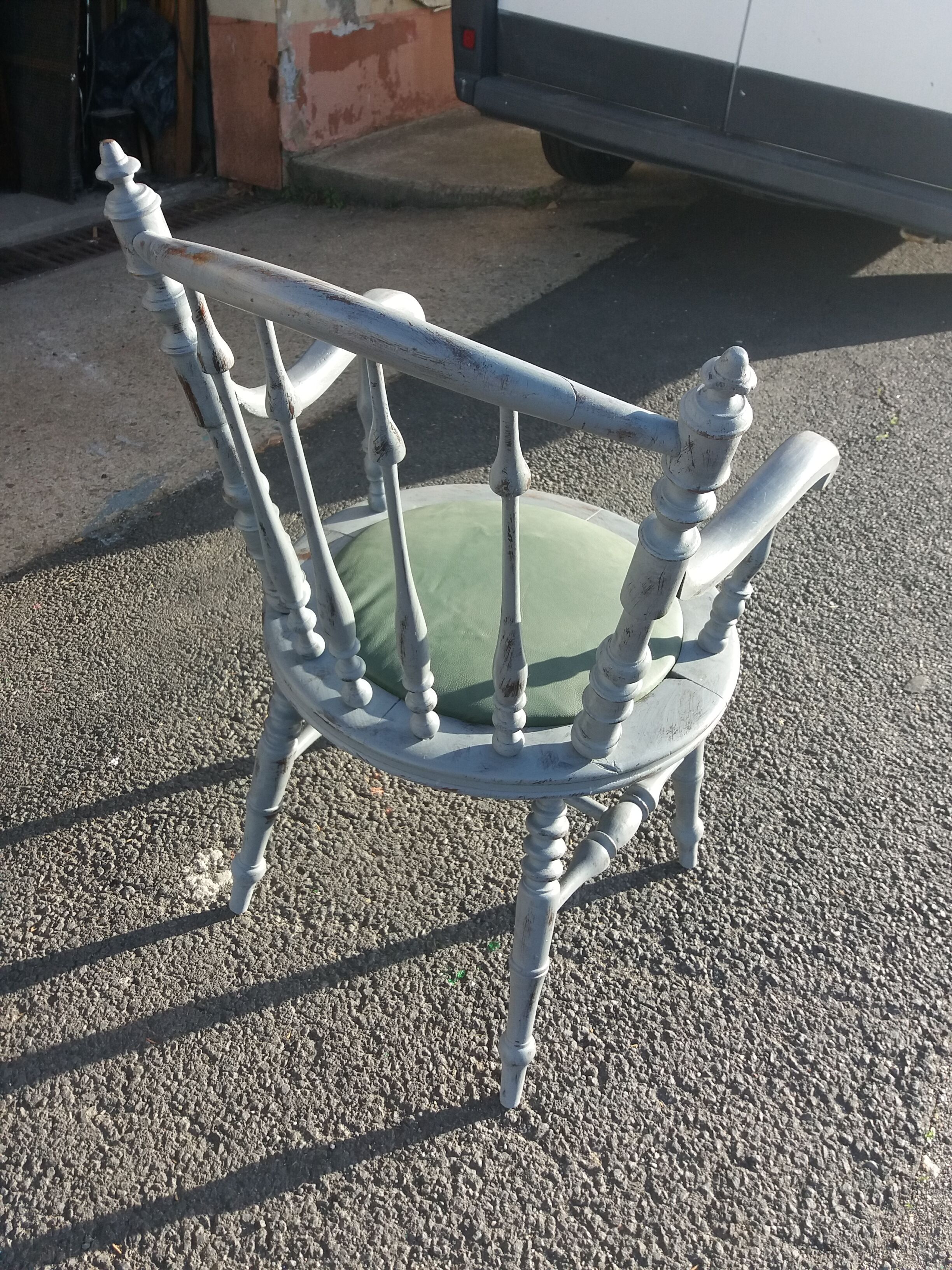 Walnut office chair, circa 1880, French origin
