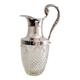 Glass and silver-plated carafe