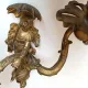 Pair of Régence style wall sconces in gilded bronze