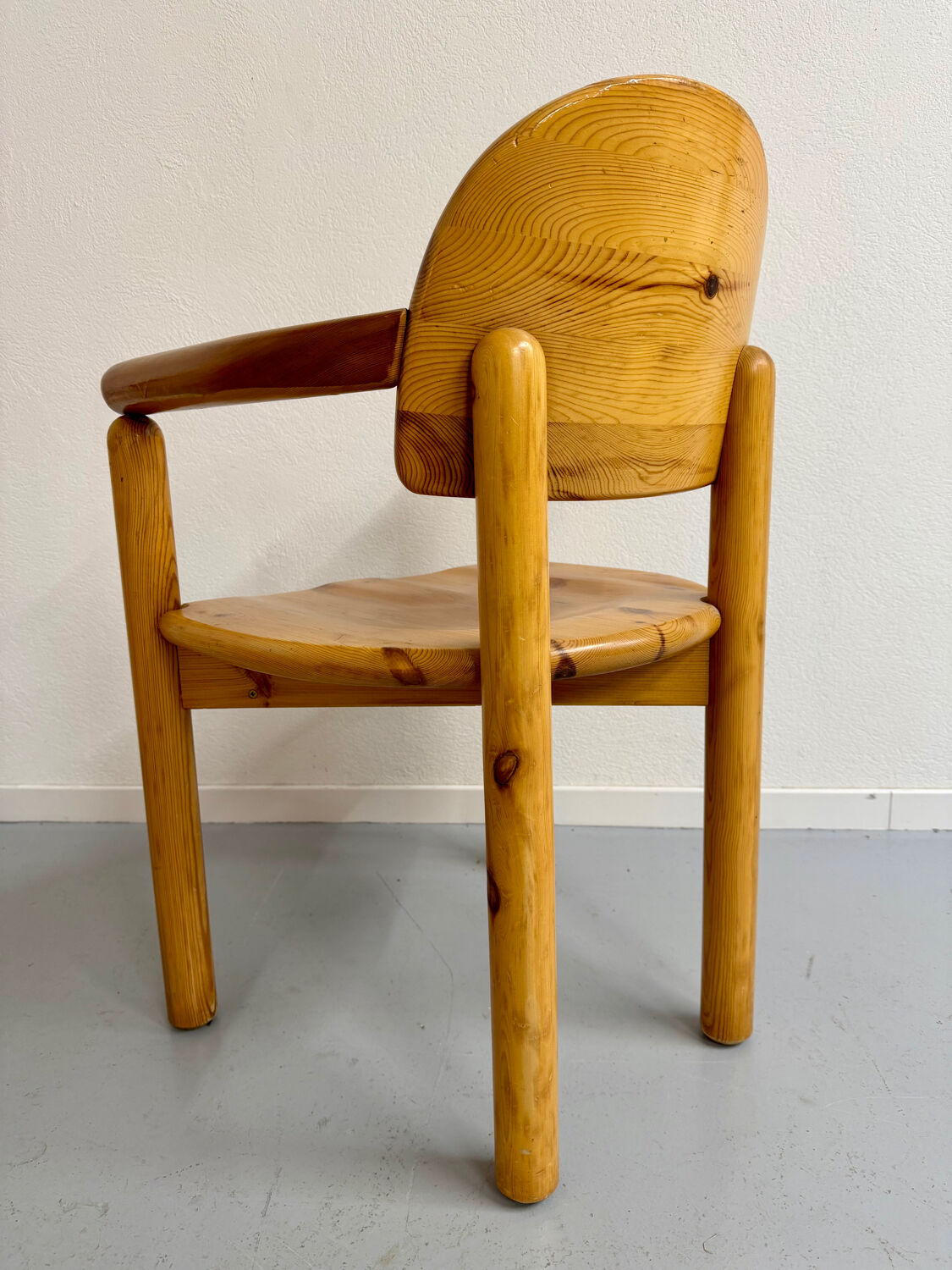 Set of 6 solid pine chairs in Scandinavian design by Reiner Daumiller vintage