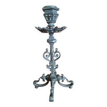 Bougeoir en Bronze Napoléon III style néo gothique