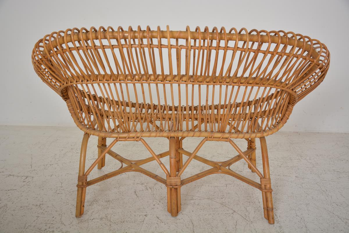 Vintage rattan sofa