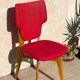 Chaise rétro vintage rouge graphique