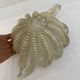 Murano Barovier 'Zebrati' Decor Glass Shell Bowl Hollywood Regency, 1960s