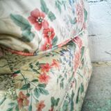 Vintage floral ottoman
