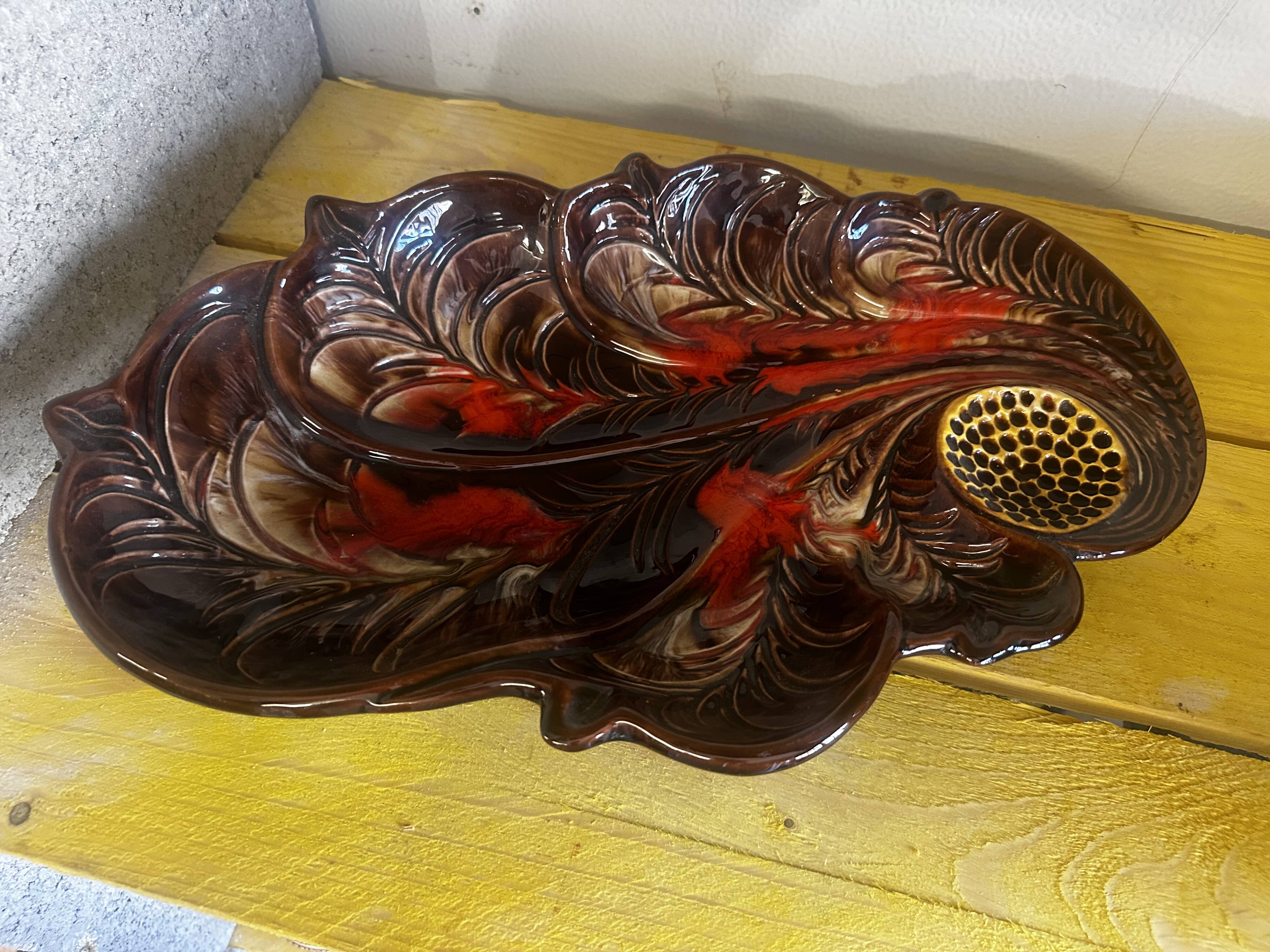 Large Fruit Bowl - Ceramic Centerpiece Vallauris 60s