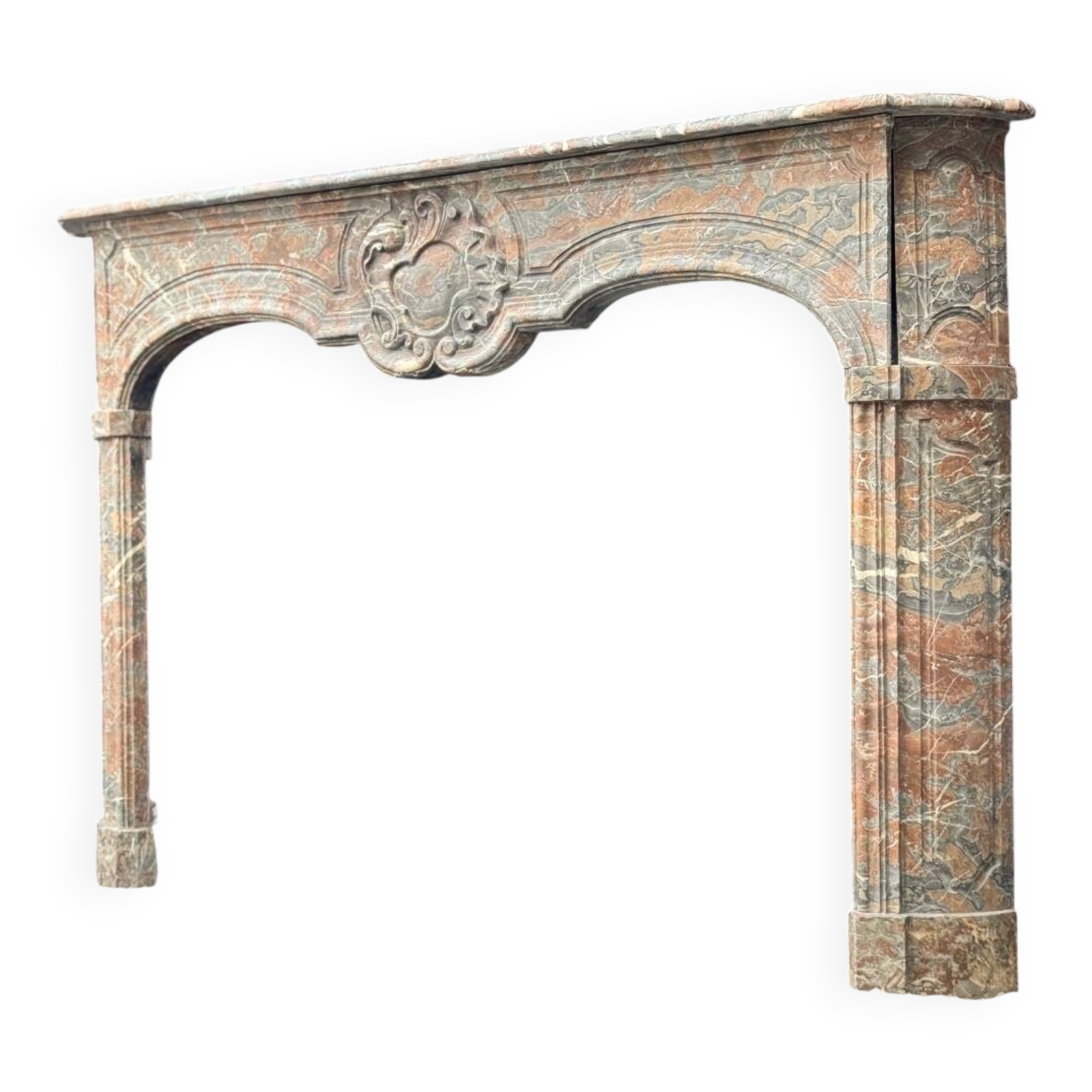 Regency fireplace in Rance marble, 18th century