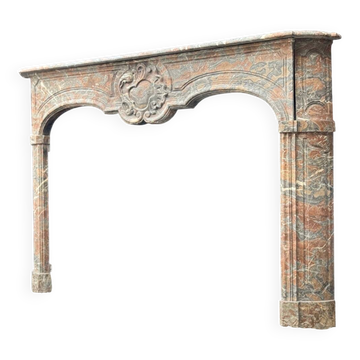 Regency fireplace in Rance marble, 18th century