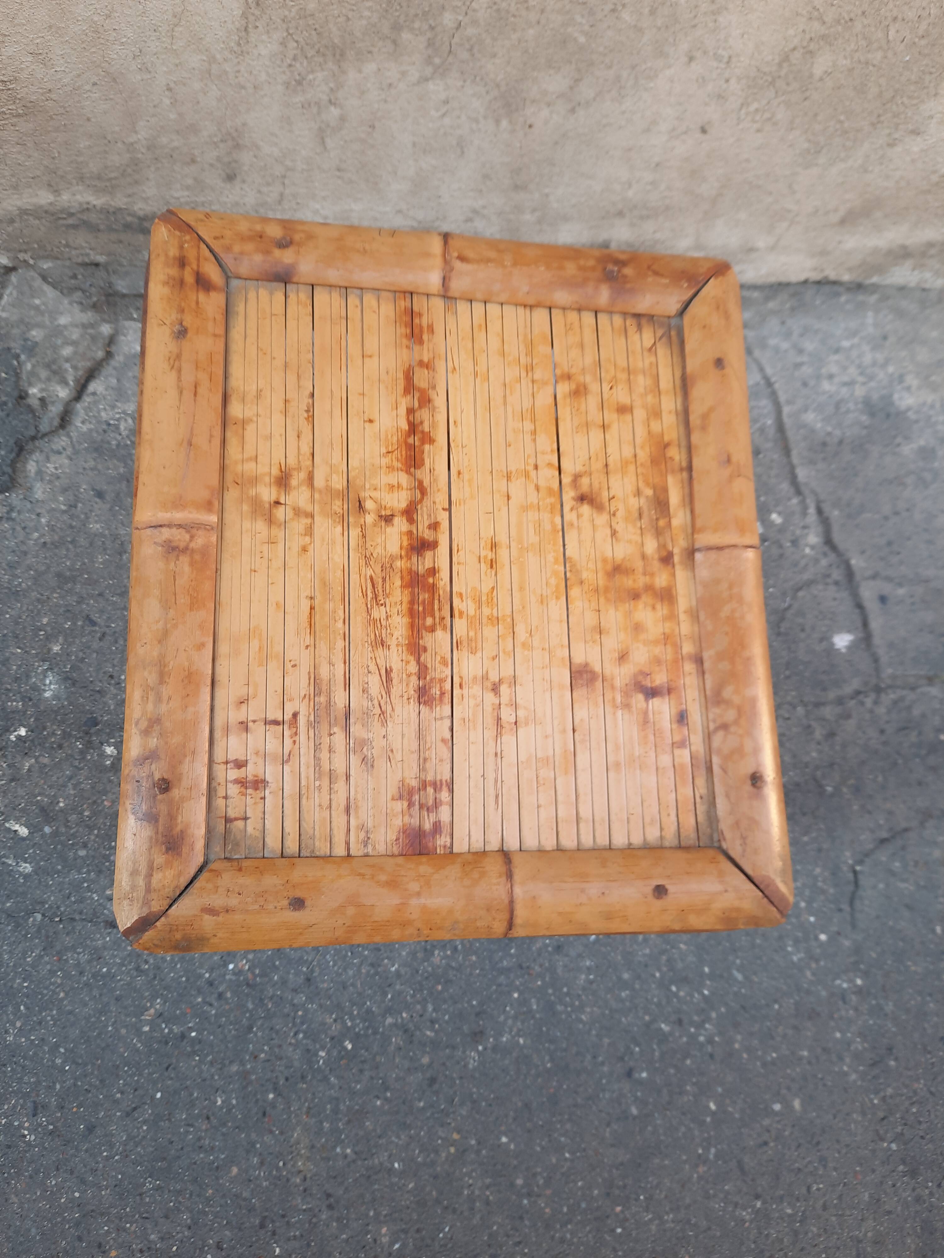 Small bamboo table