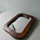 Free-form mirror in solid wood, vintage