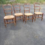 Set of 4 straw chairs