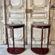 Paire de consoles, chevets table en acajou