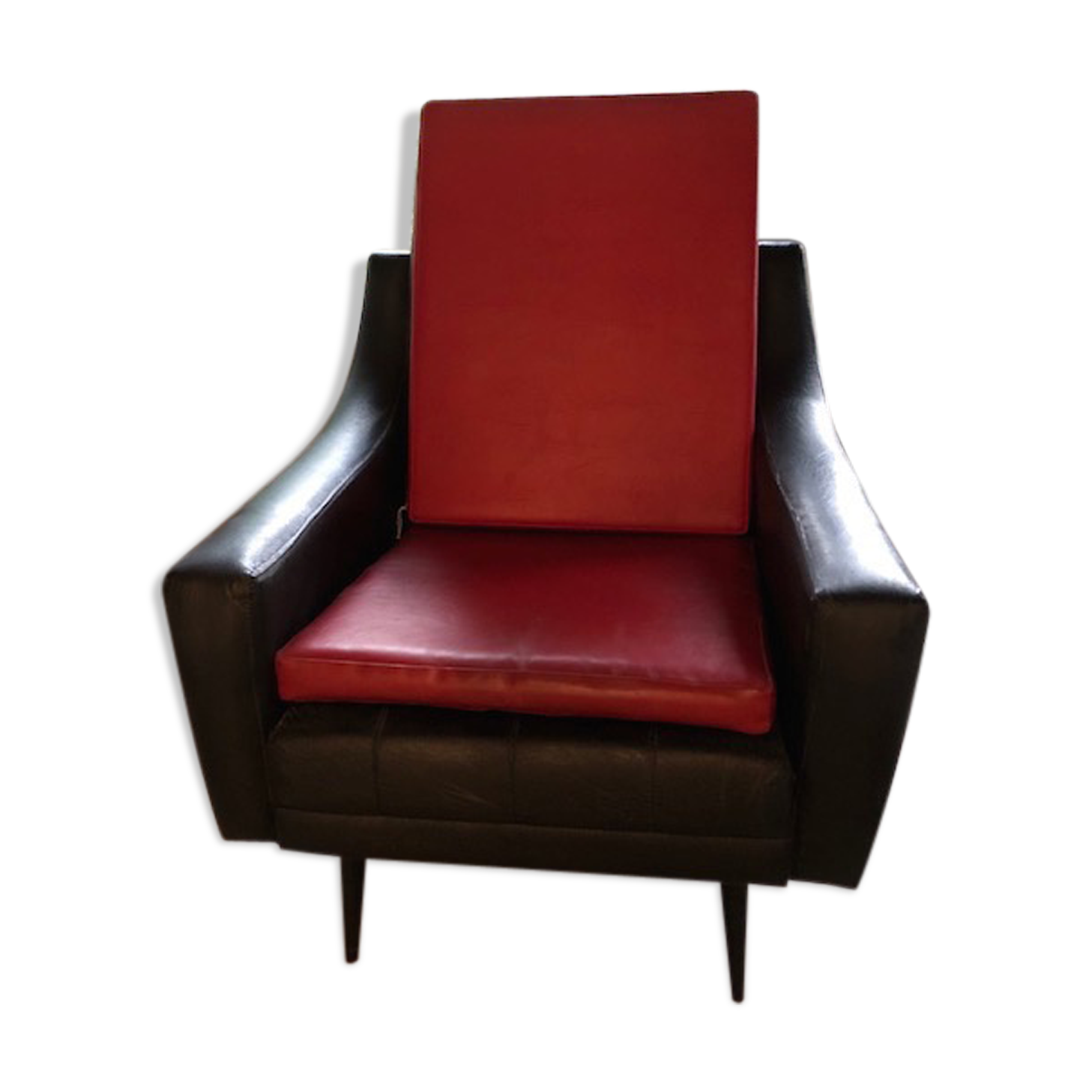 Armchair in leatherette 50s 60s
