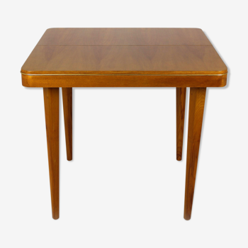 Square oak veneered folding table from Jitona, 1960