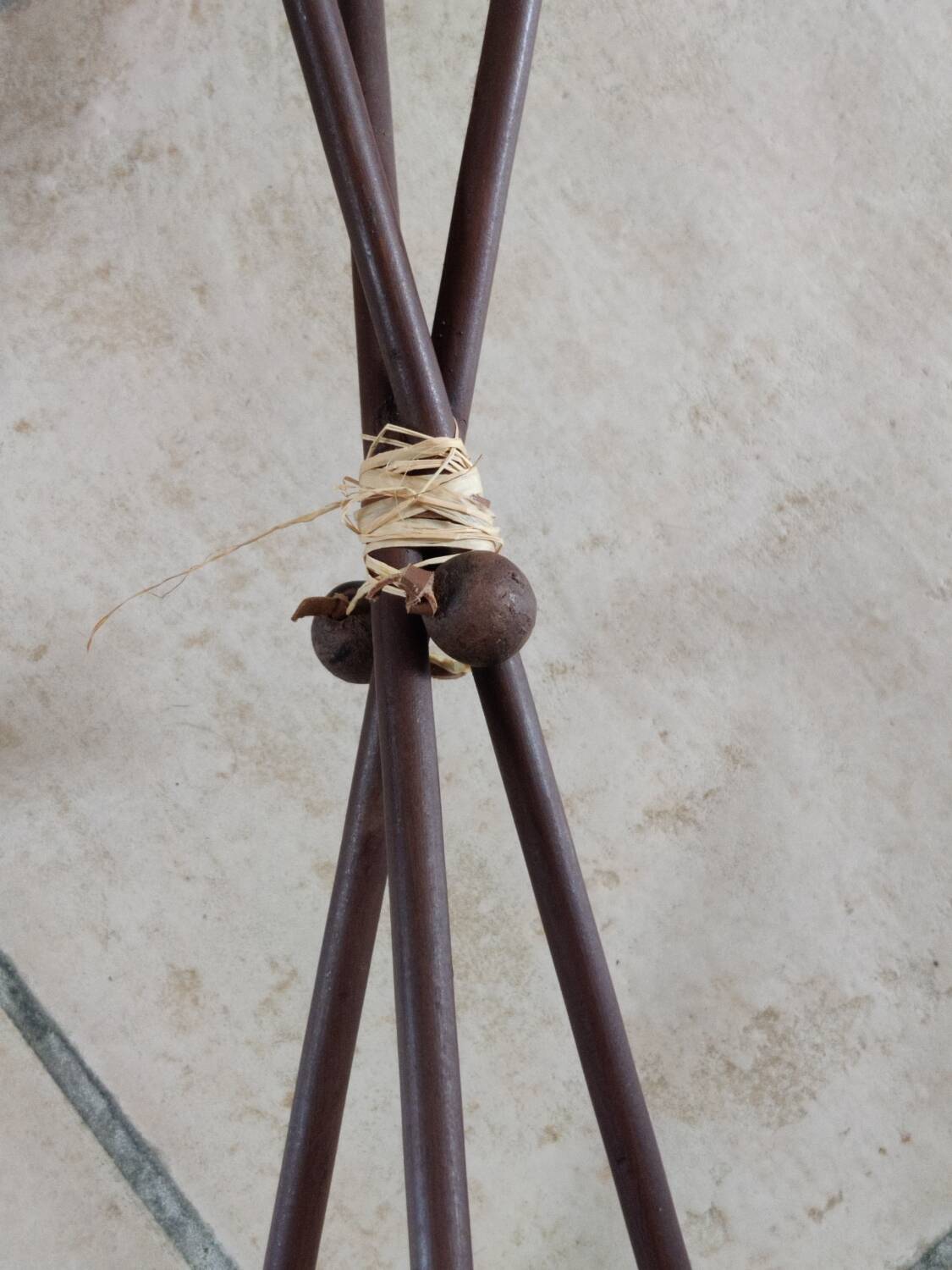 Vintage iron tripod plant holder candle holder