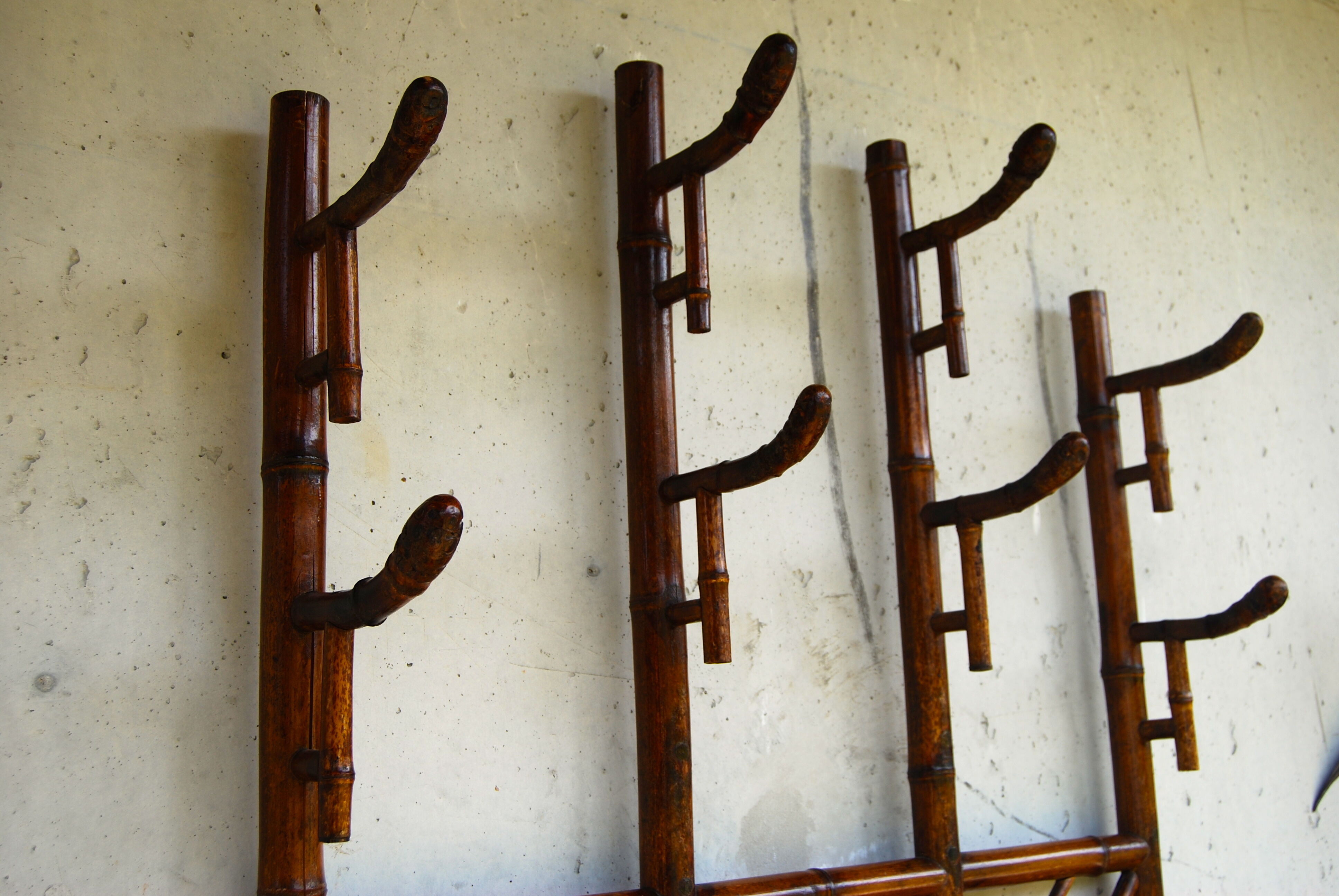 Bamboo coat rack early 20th century