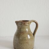 Vintage handcrafted pyrite stoneware pitcher vase
