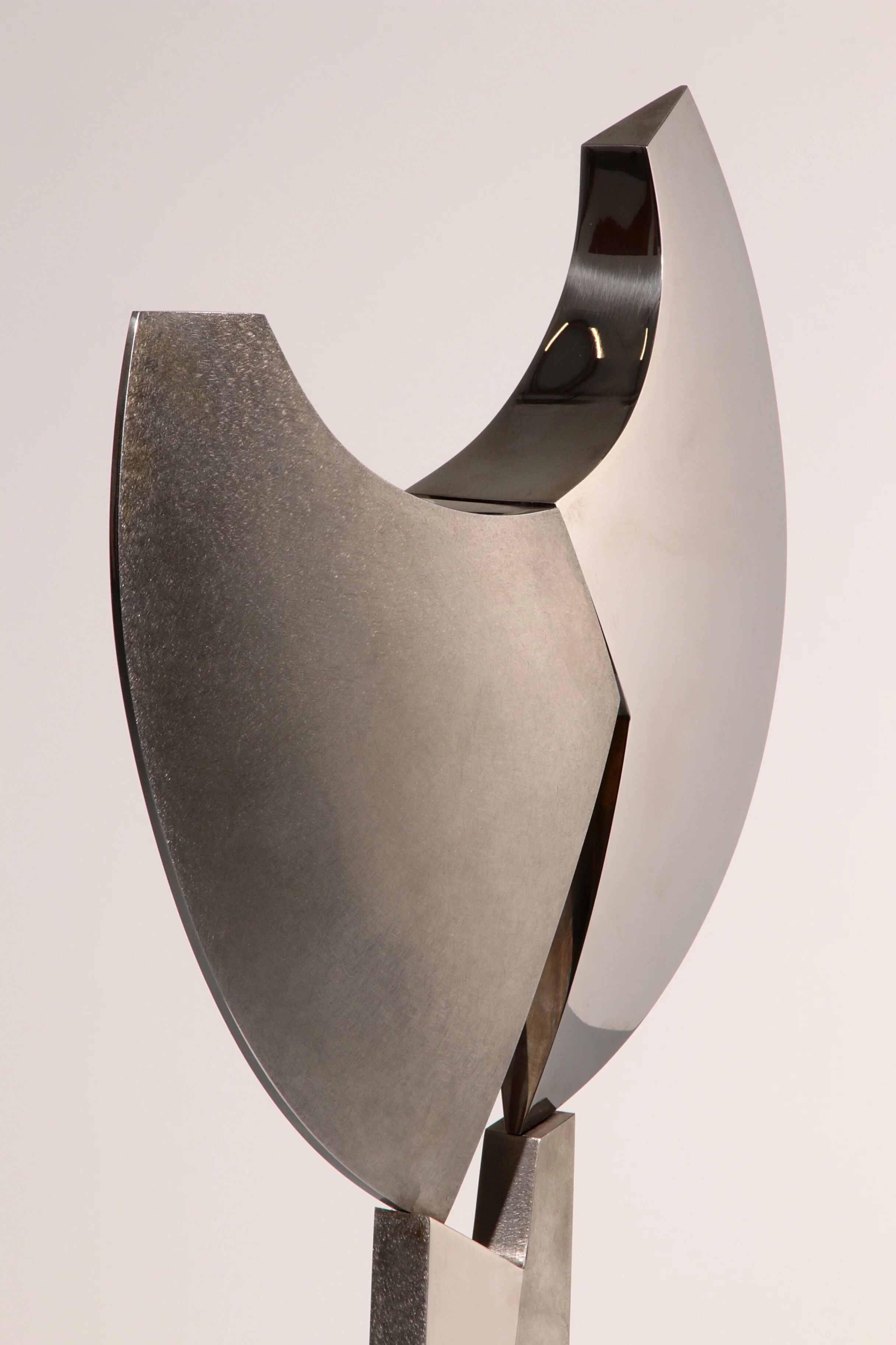 Børge Jørgensen sculpture made of polished steel 1984 1/1