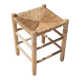 Farm stool made of wood and straw