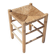 Farm stool made of wood and straw