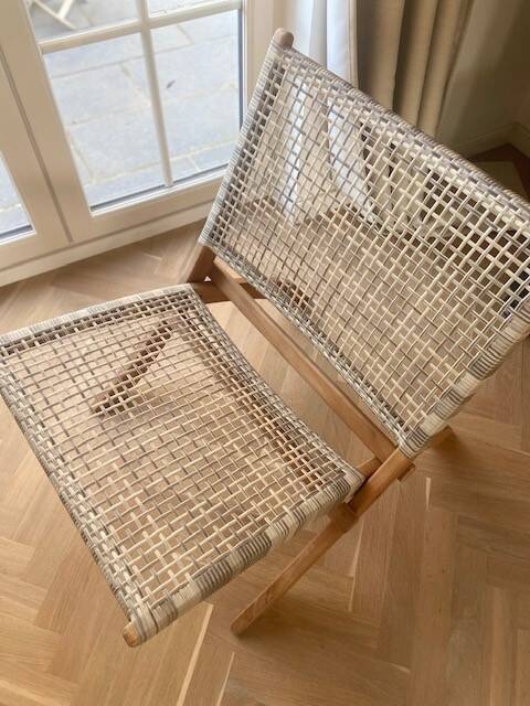 Chaise longue / fauteuil / monoplace rétro en rotin