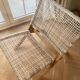 Chaise longue / fauteuil / monoplace rétro en rotin