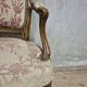 Vintage Louis XV style carved armchair with floral upholstery, 20th century, 90 × 58 cm